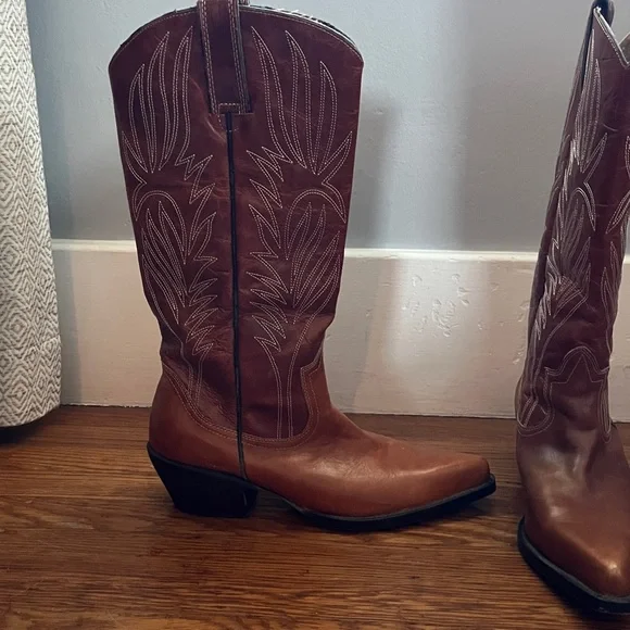 Steve Madden Lonestar Western Cowgirl/Cowboy Boots - Brown - THE REAL DEAL! - Picture 4 of 15